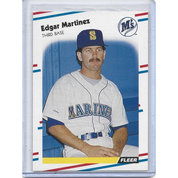 1988 Fleer Seattle Mariner -Edgar Martinez Rookie Card#378 - Picture 1 of 2